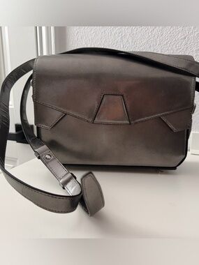 Alexander Wang Y2K Metallic Crossbody Shoulder Devere Satchel Bag